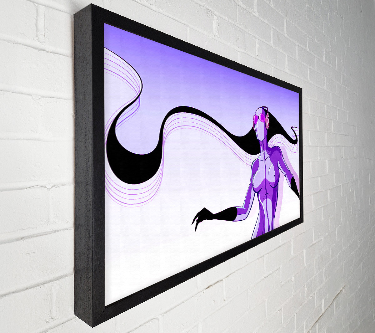 Abstract Purple Alien Canvas Art