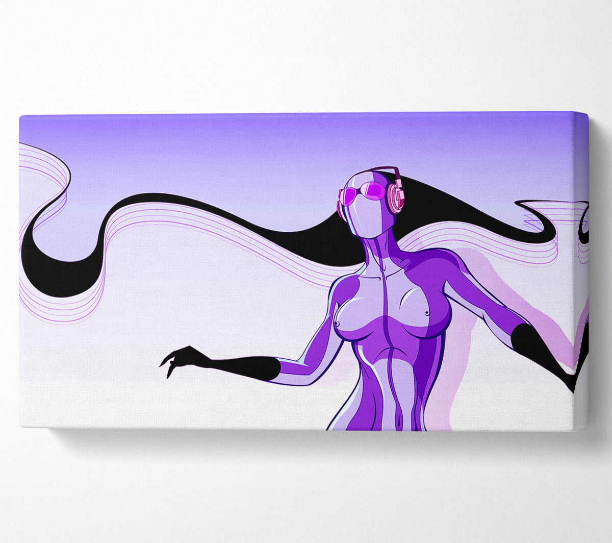 Abstract Purple Alien Canvas Art