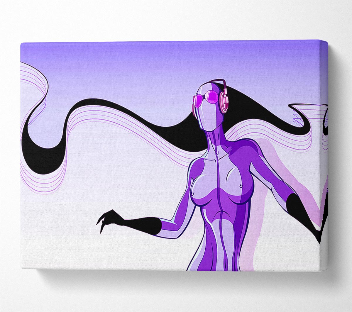 Abstract Purple Alien Canvas Art
