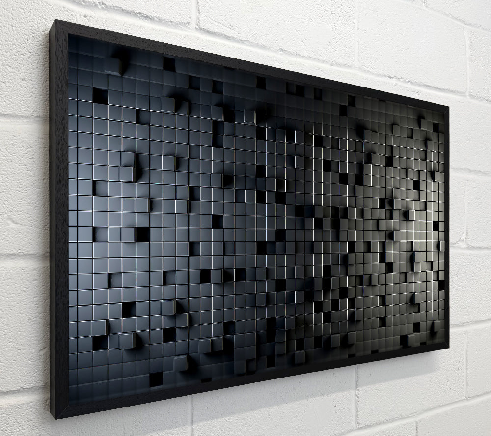 3D Cubes Black