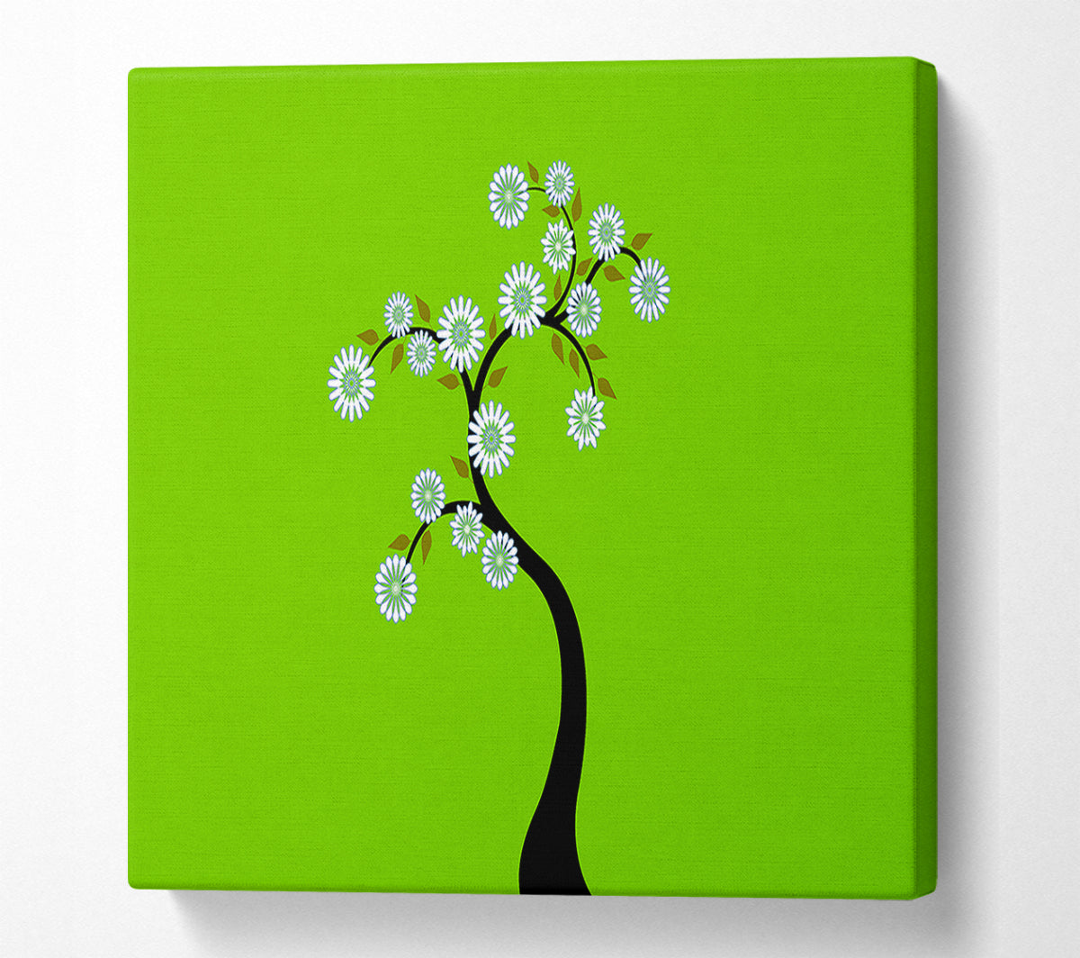 White Flower Tree Canvas Wall Art