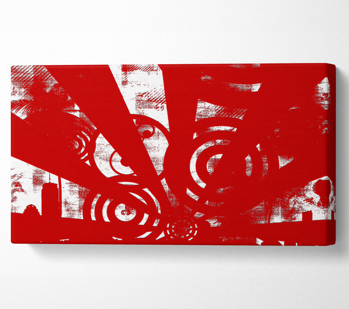 Shaft Of Light Red Canvas Wall Art
