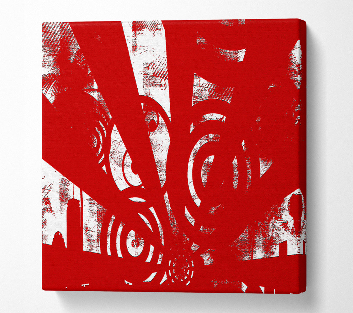Shaft Of Light Red Canvas Wall Art