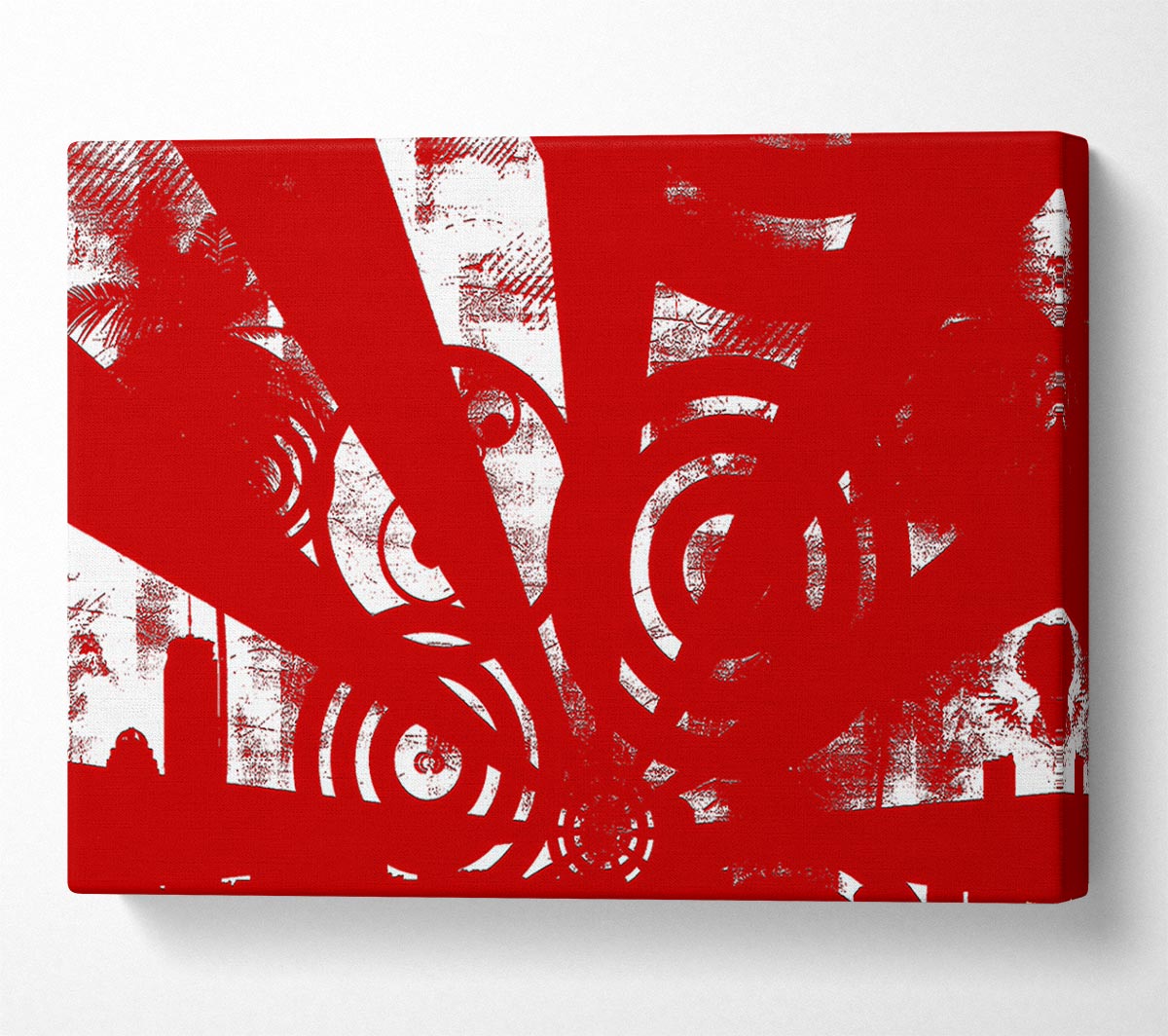 Shaft Of Light Red Canvas Wall Art