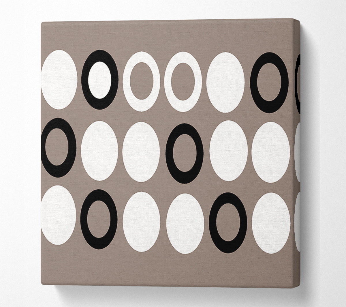 Rings Of Time Yellow On Red Canvas Wall Art