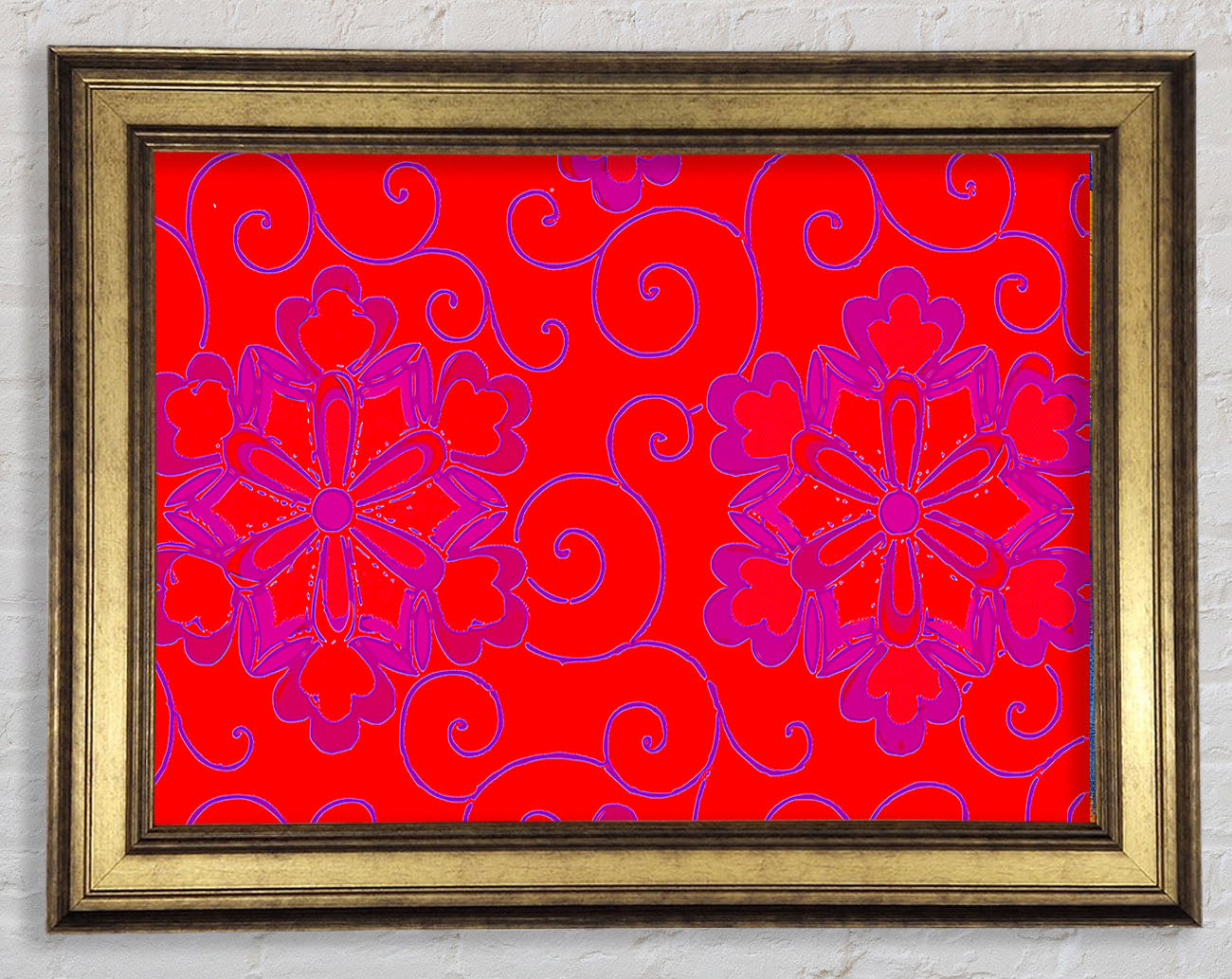 Red Decoration Framed Print