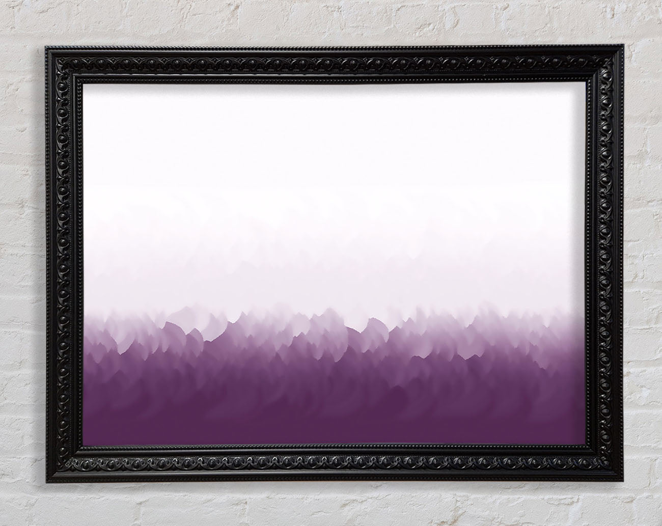 Abstract Ocean Lilac On White Framed Print
