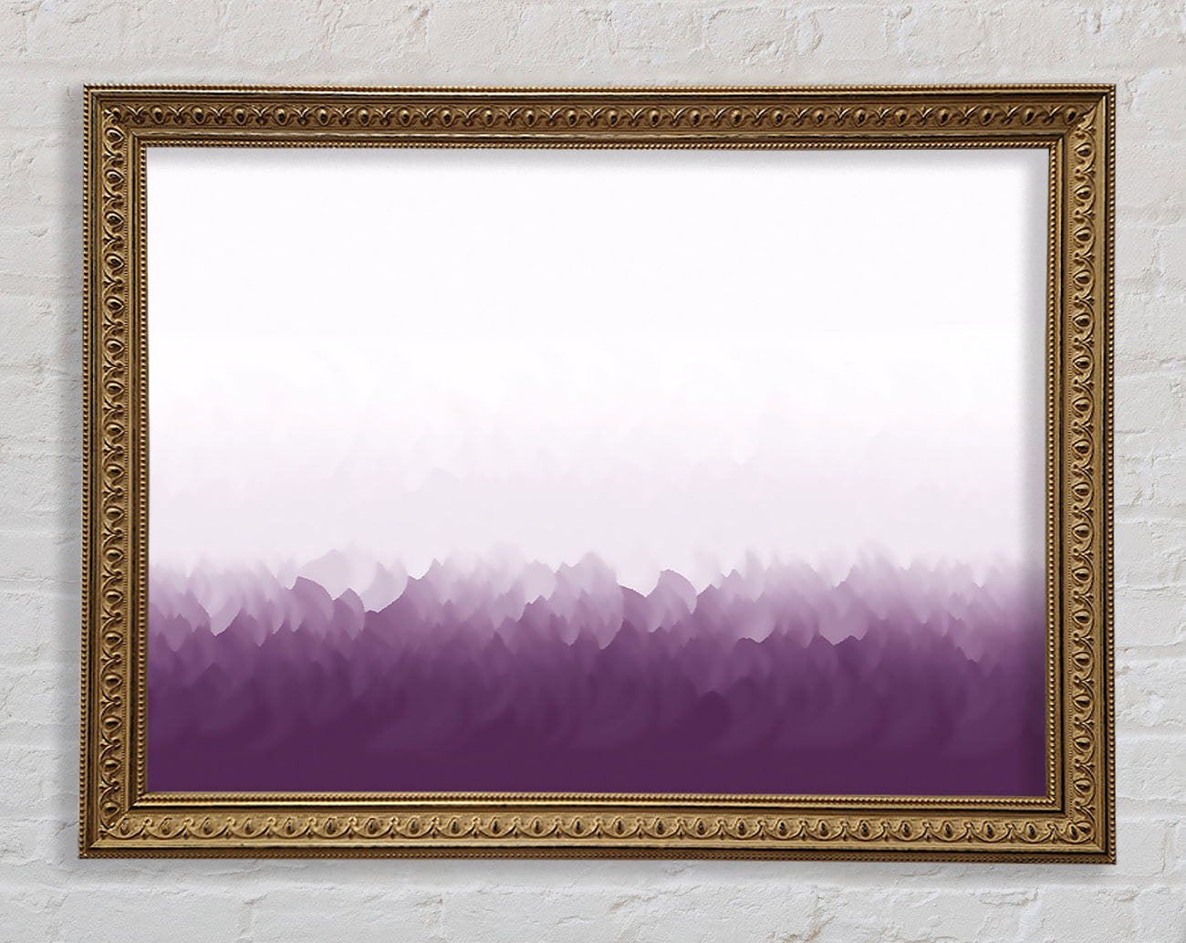 Abstract Ocean Lilac On White Framed Print