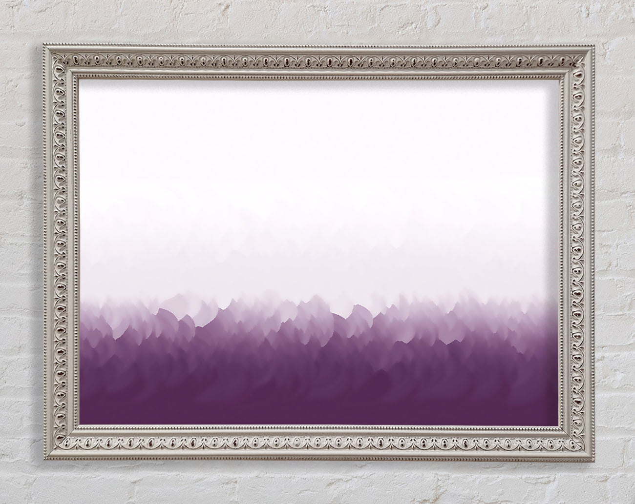 Abstract Ocean Lilac On White Framed Print