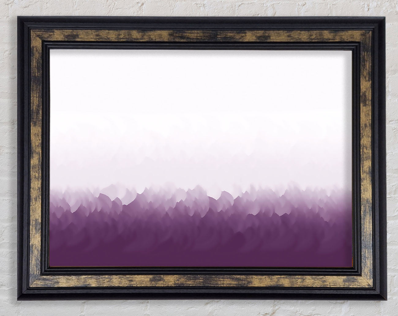 Abstract Ocean Lilac On White Framed Print