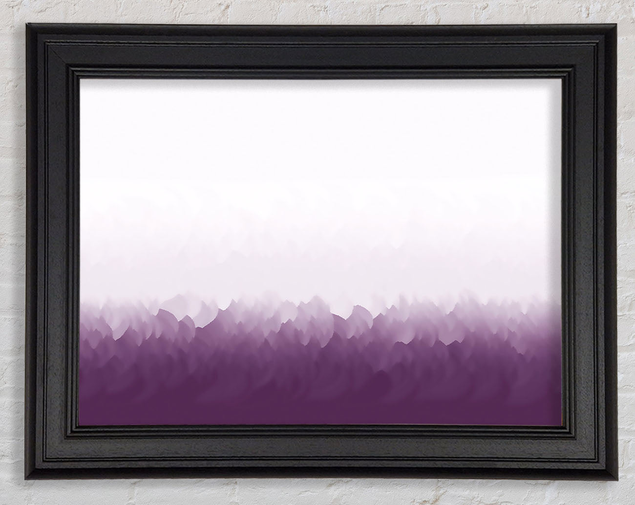 Abstract Ocean Lilac On White Framed Print