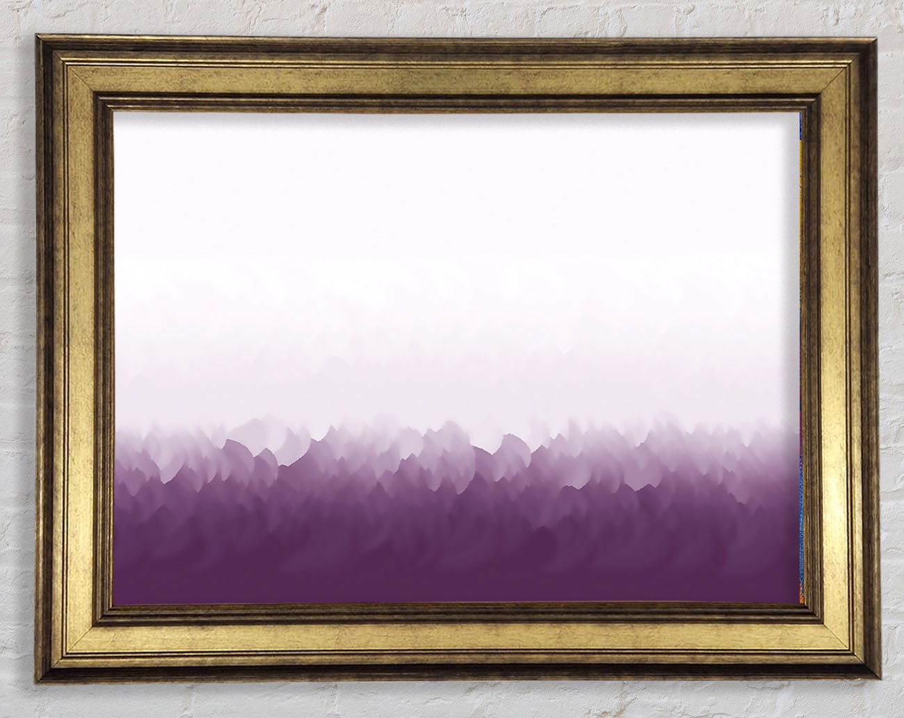 Abstract Ocean Lilac On White Framed Print