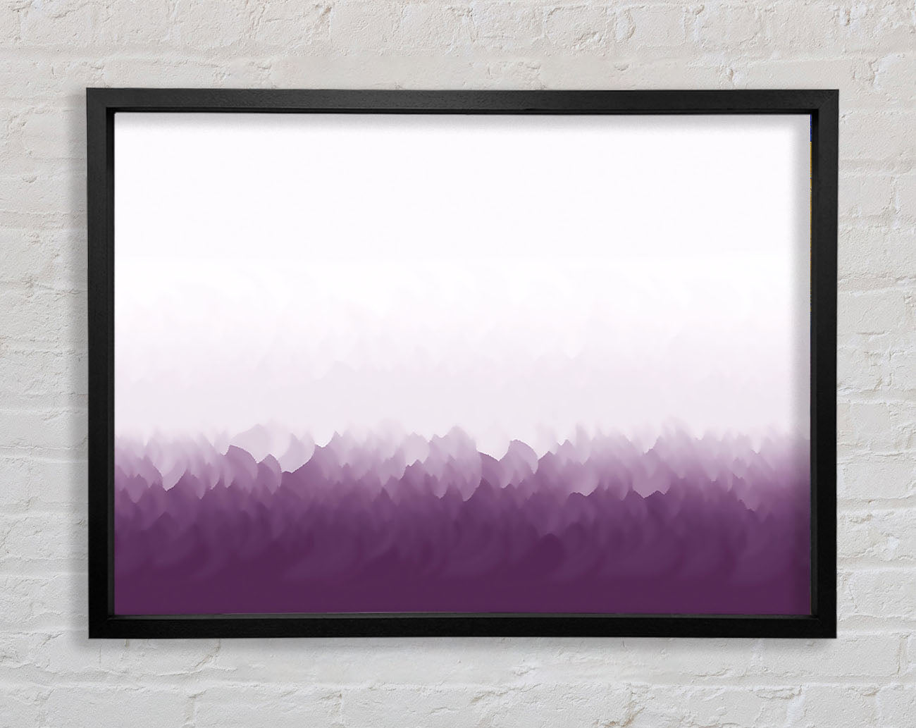 Abstract Ocean Lilac On White Framed Print