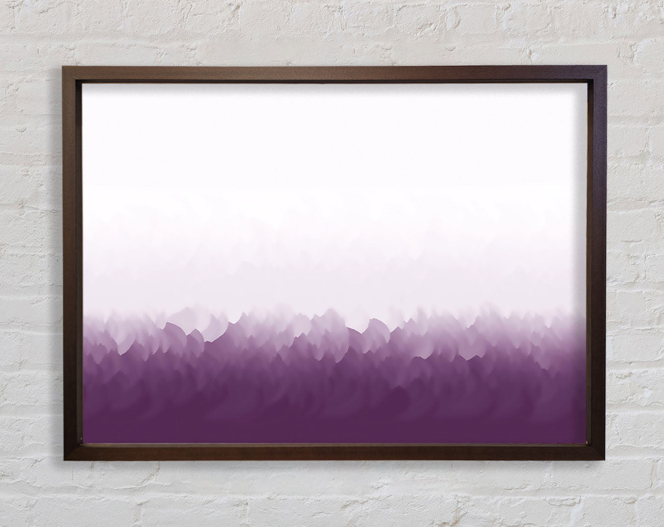 Abstract Ocean Lilac On White Framed Print