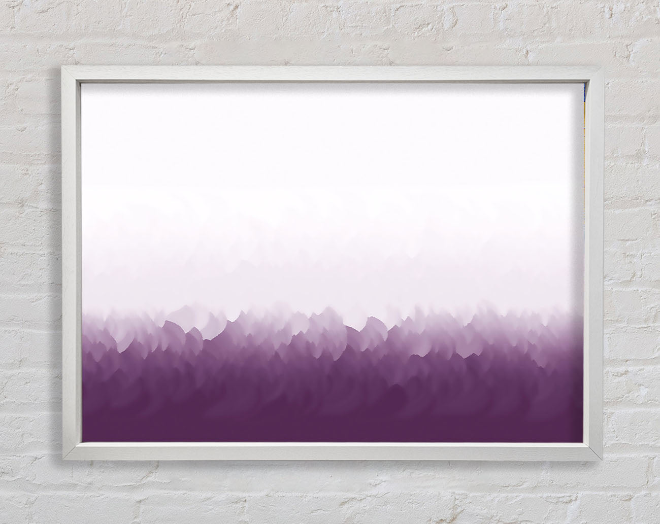 Abstract Ocean Lilac On White Framed Print