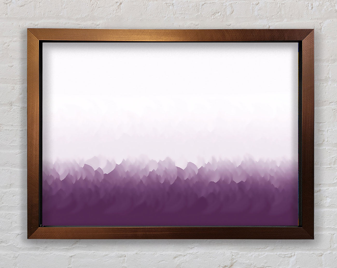 Abstract Ocean Lilac On White Framed Print