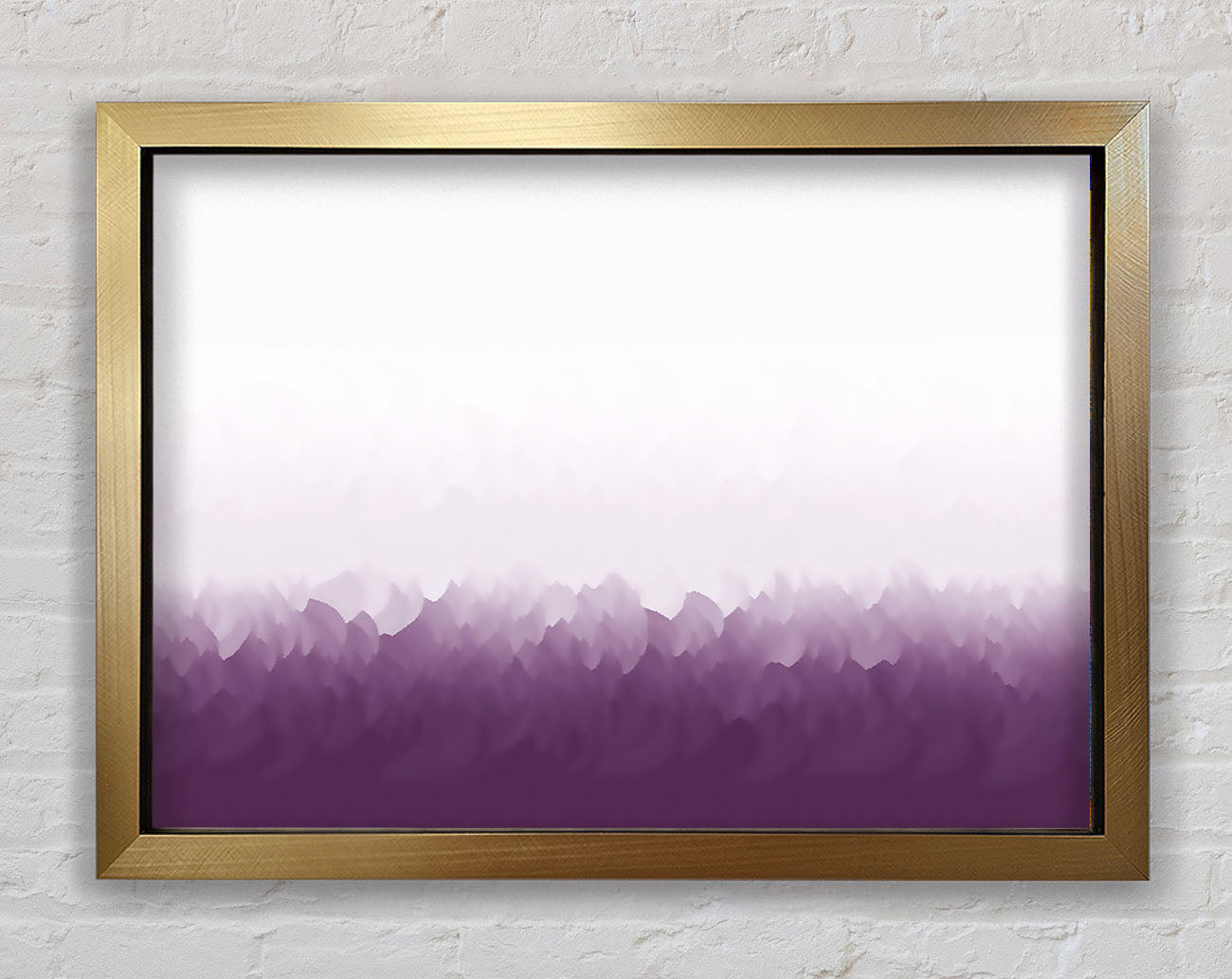Abstract Ocean Lilac On White Framed Print