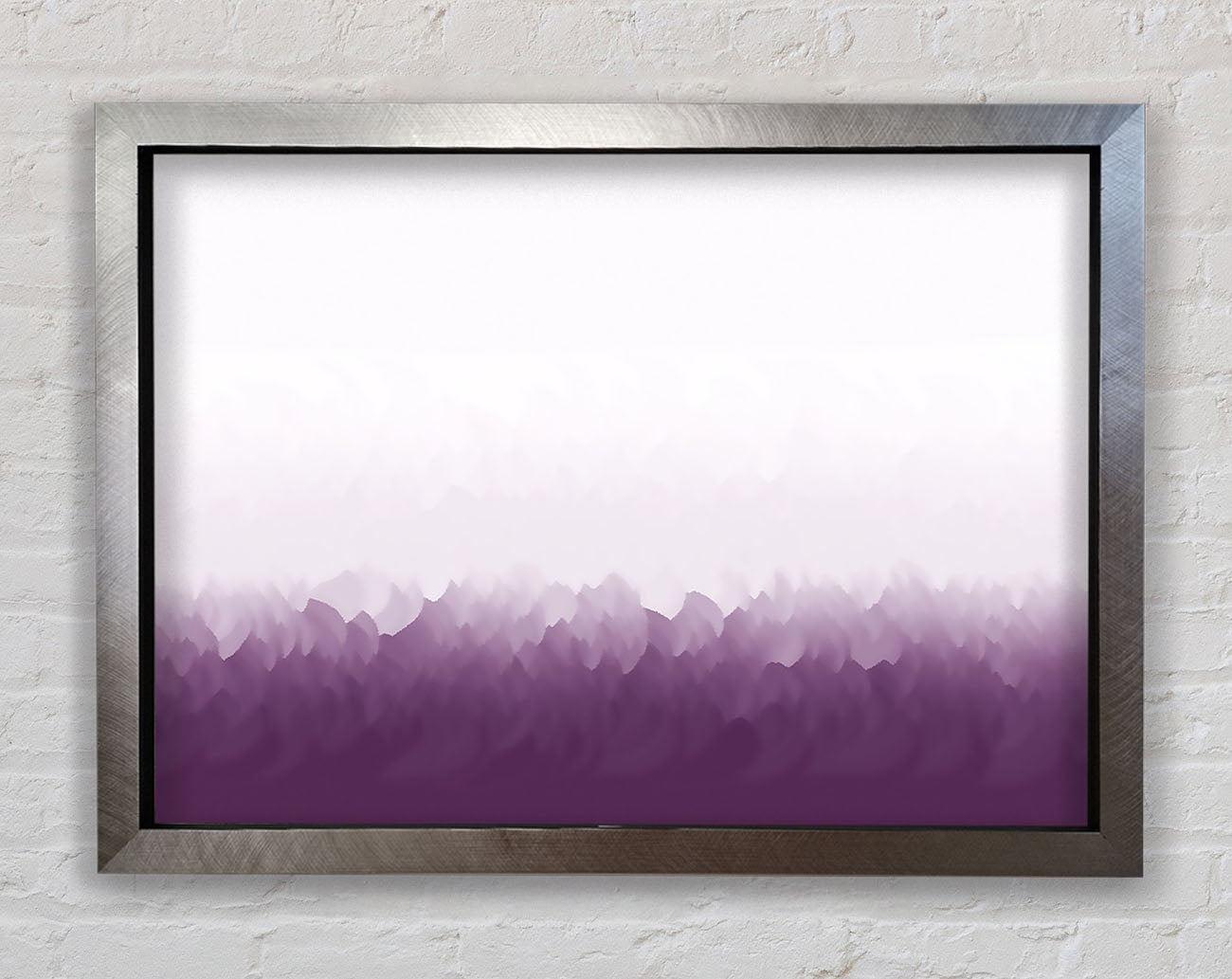 Abstract Ocean Lilac On White Framed Print