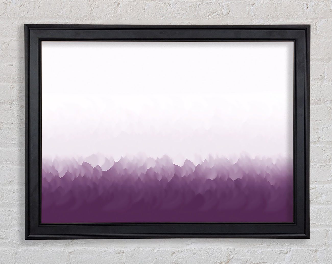 Abstract Ocean Lilac On White Framed Print