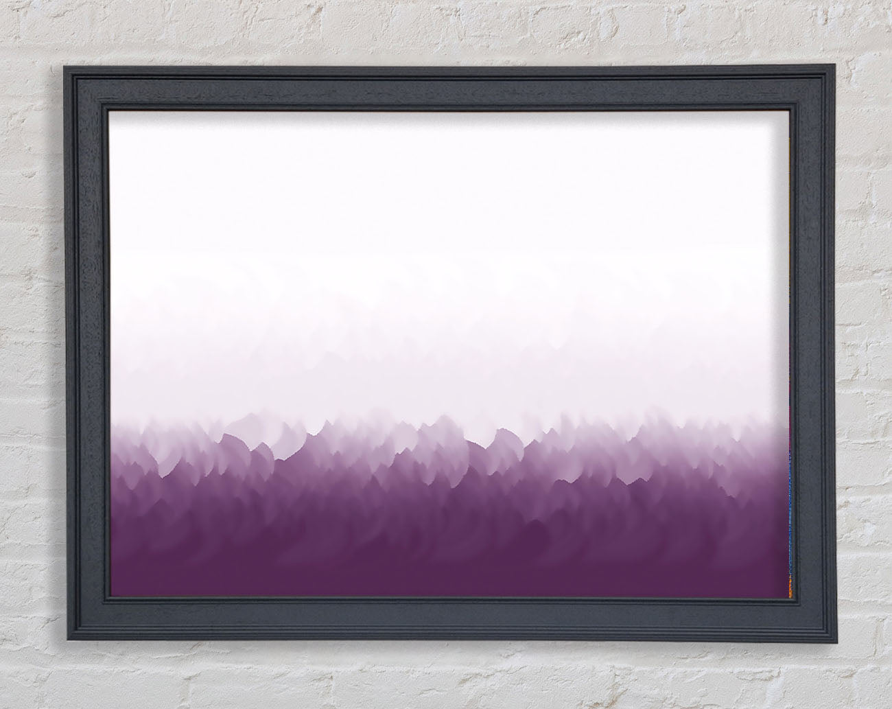 Abstract Ocean Lilac On White Framed Print