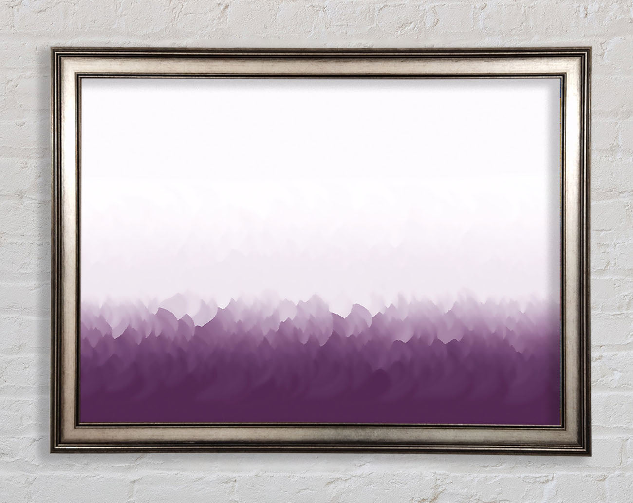 Abstract Ocean Lilac On White Framed Print