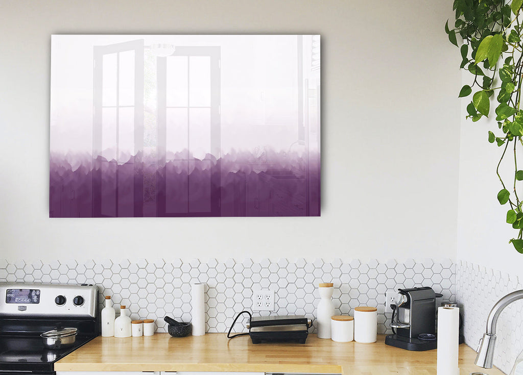 Abstract Ocean Lilac On White