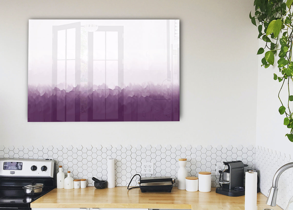 Abstract Ocean Lilac On White