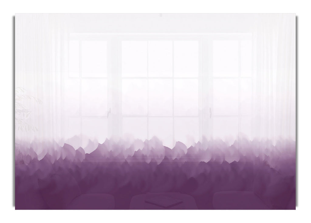 Abstract Ocean Lilac On White