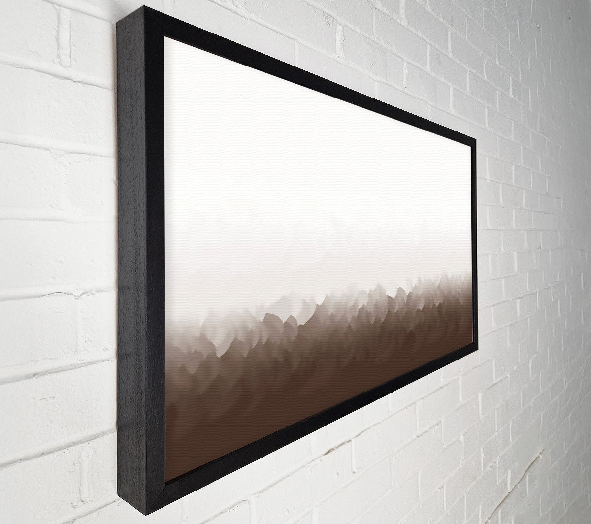 Abstract Ocean Beige On White Canvas Art
