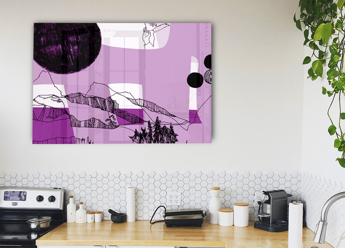 Abstract Mountain Purple