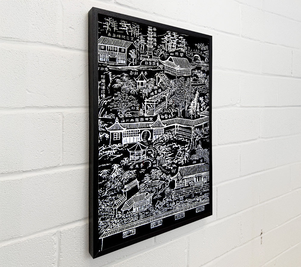 Beautiful Japanese Walled Garden From Above