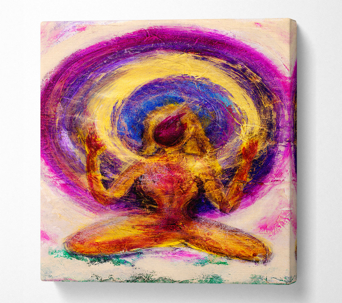 Zen The Spinning Wheel Of Life Pinks Canvas Wall Art