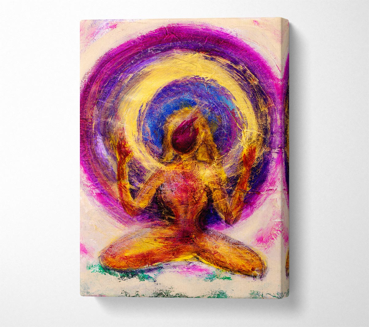 Zen The Spinning Wheel Of Life Pinks Canvas Wall Art