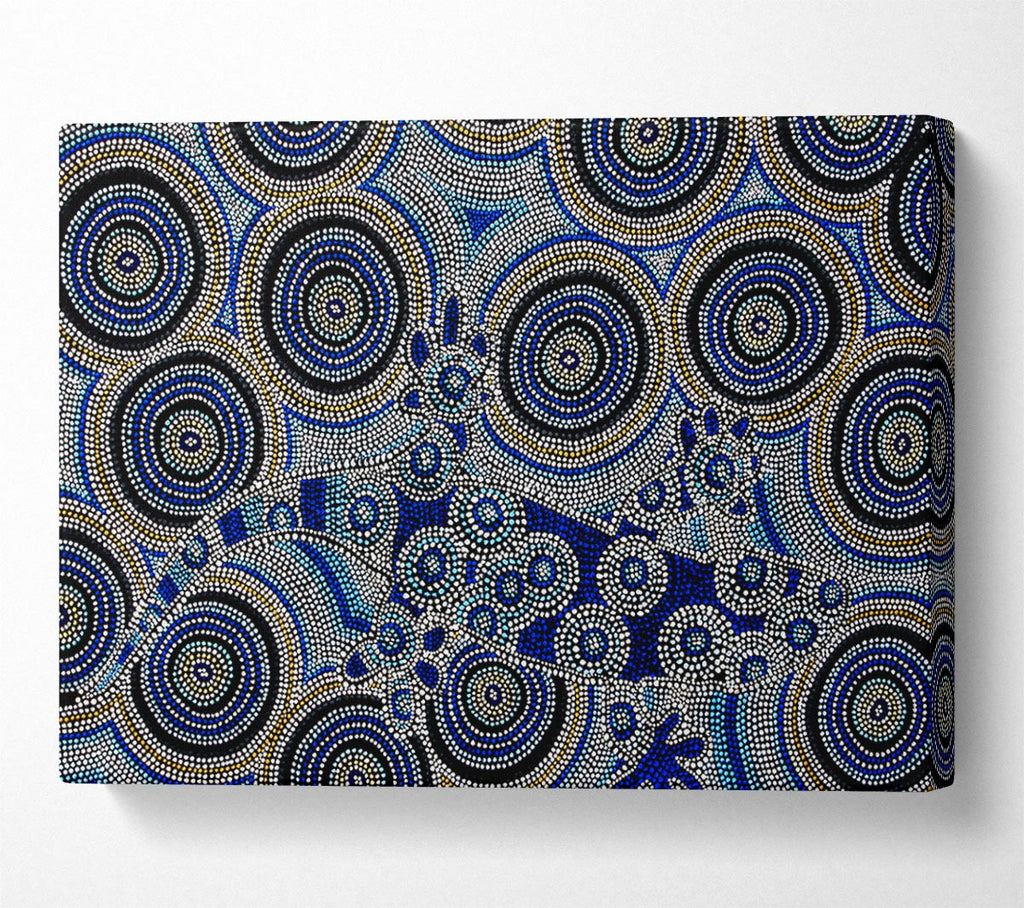 Aboriginal Chameleon Trick Canvas Wall Art