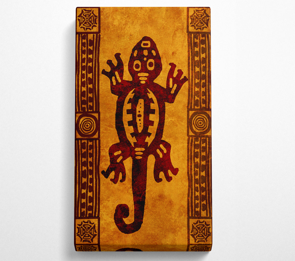 Aboriginal Gecko Earth Canvas Wall Art