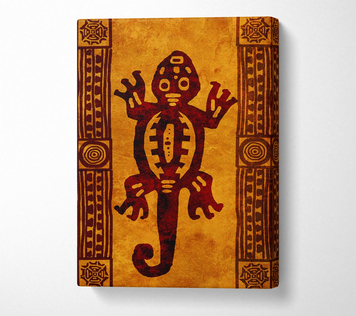 Aboriginal Gecko Earth Canvas Wall Art