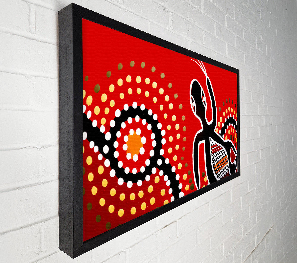 Aboriginal Red Gecko Sun Canvas Art