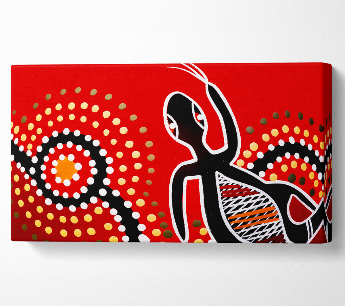 Aboriginal Red Gecko Sun Canvas Art