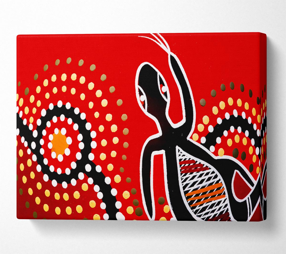 Aboriginal Red Gecko Sun Canvas Art