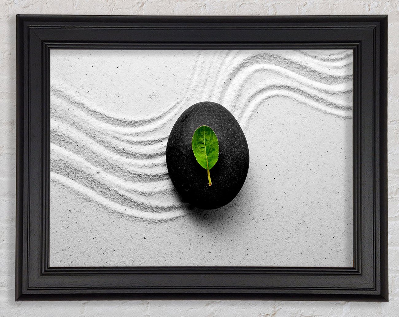 Zen Garden Pebble Framed Print