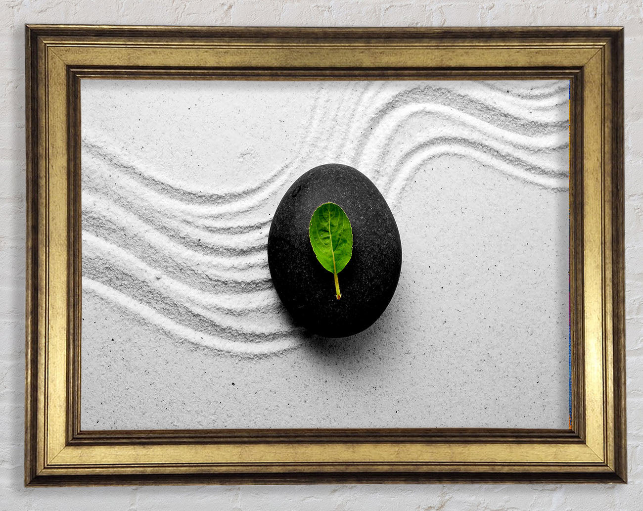 Zen Garden Pebble Framed Print