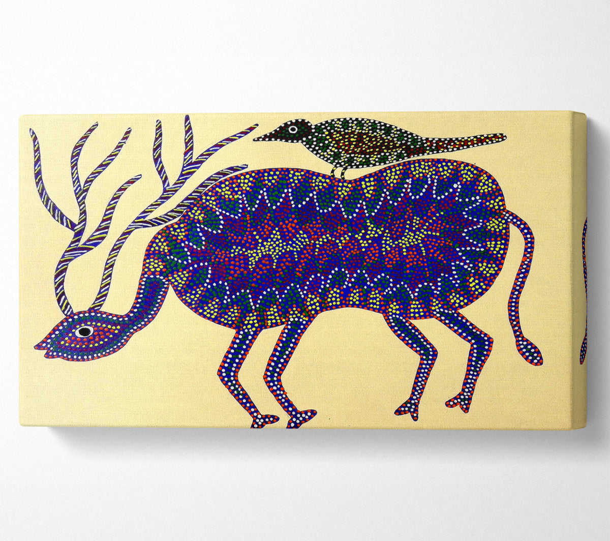 Aboriginal Animals Together Canvas Print