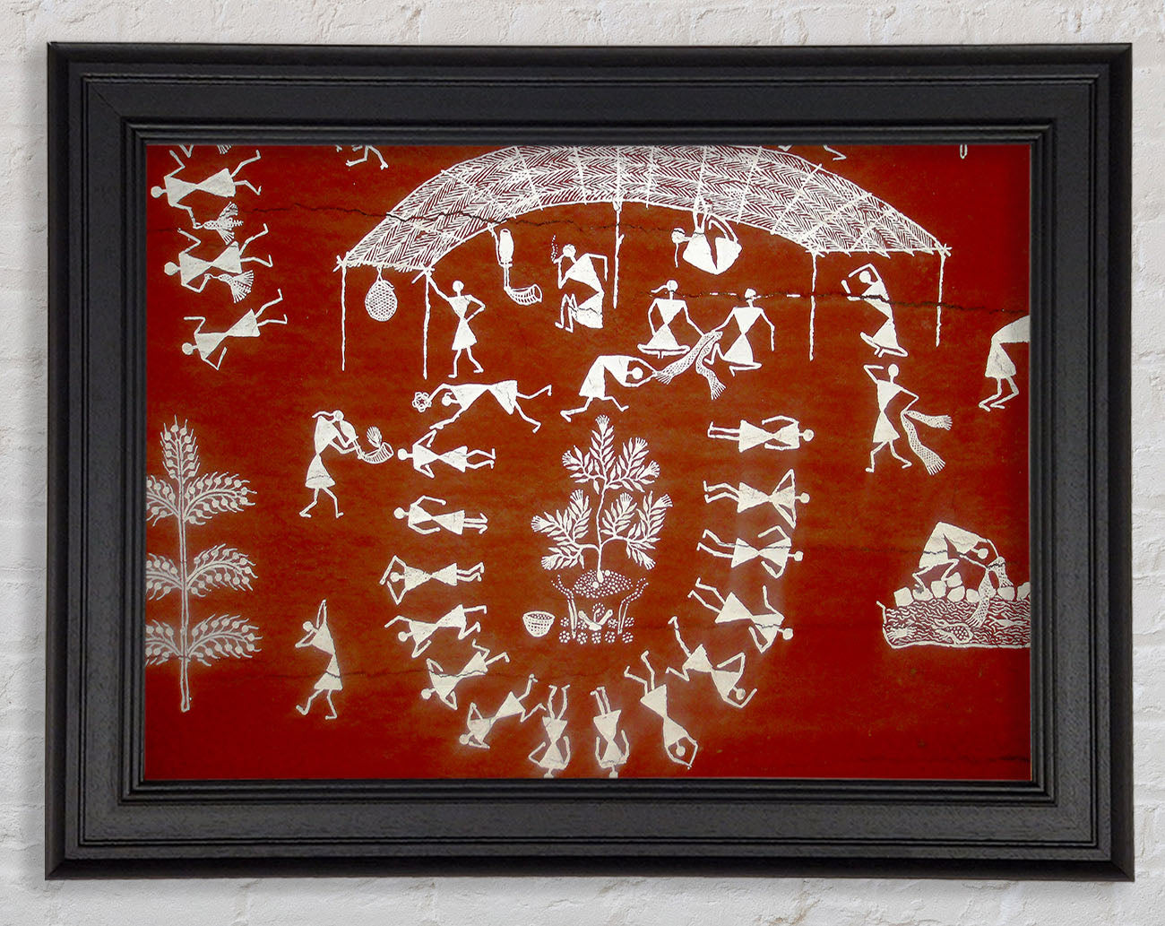 Aboriginal Warli Mahabharata Framed Print