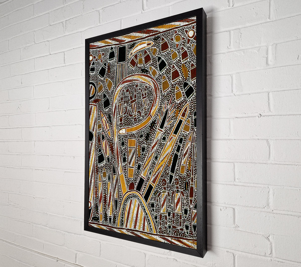 Aboriginal Dawidi Bark Canvas Art
