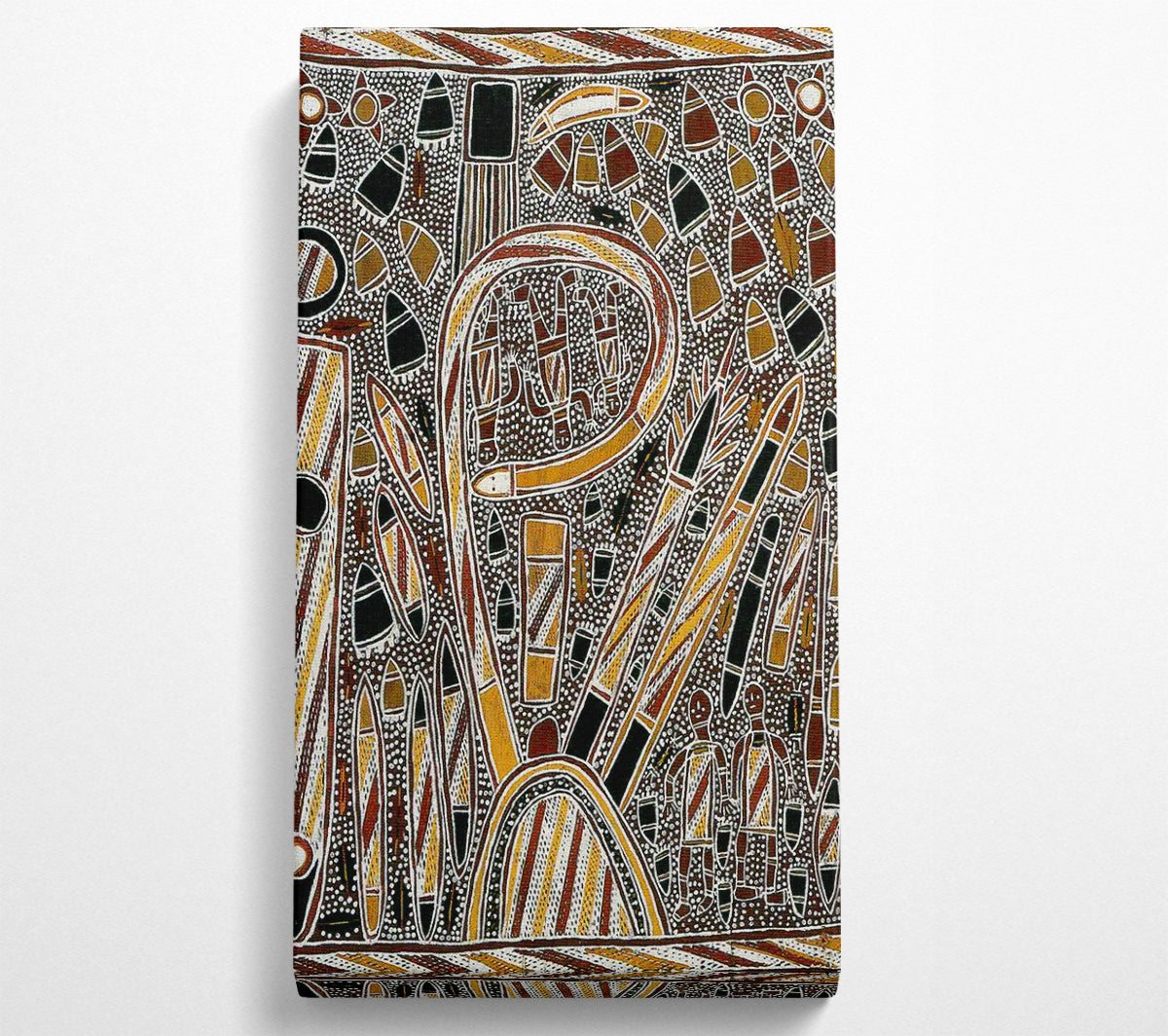 Aboriginal Dawidi Bark Canvas Art