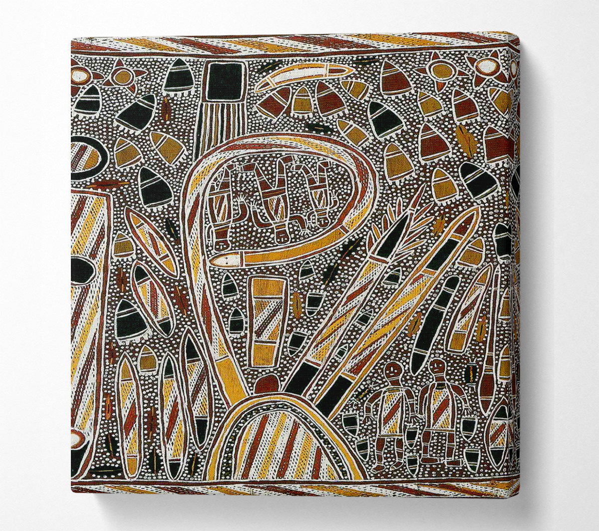 Aboriginal Dawidi Bark Canvas Art