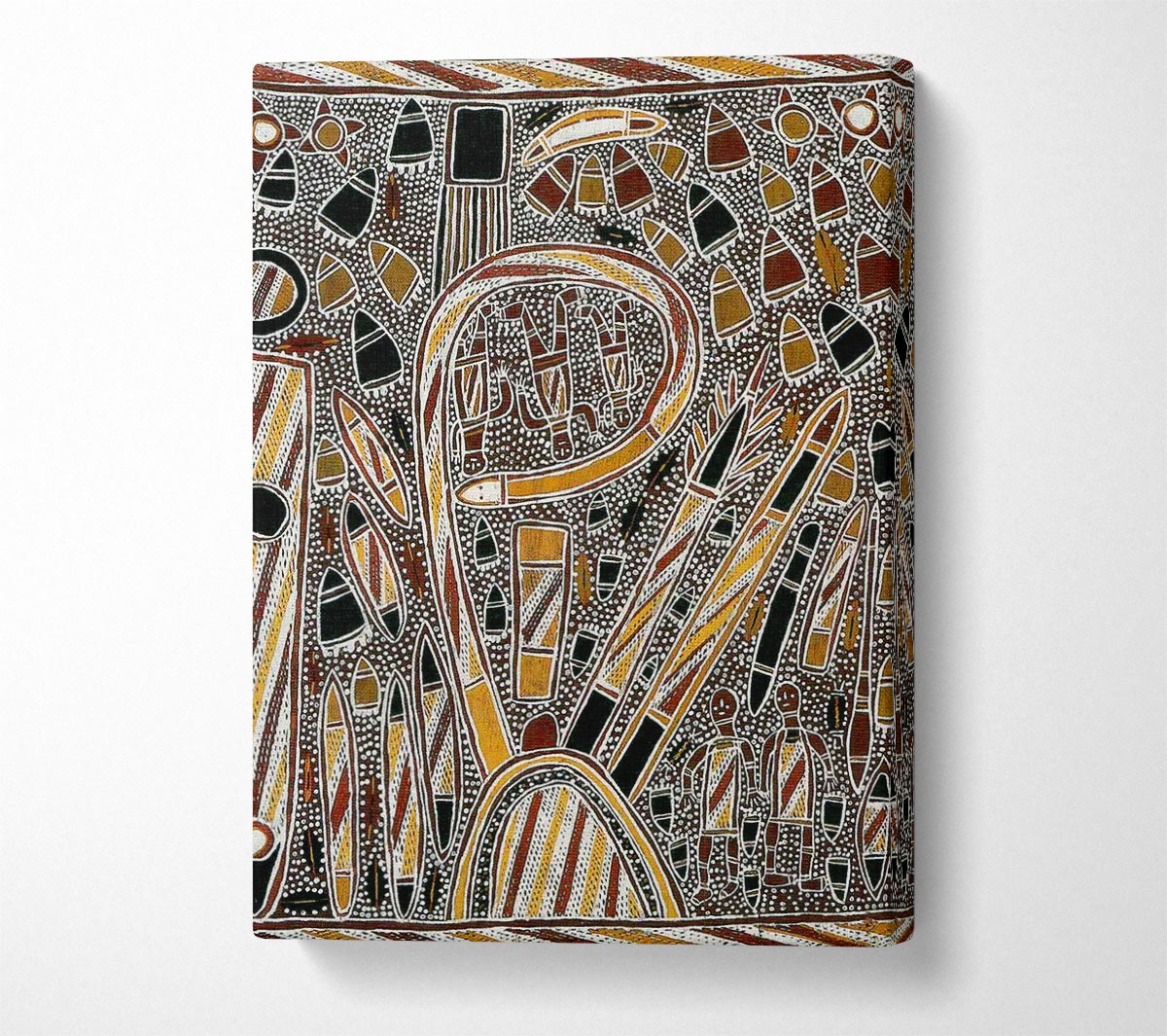 Aboriginal Dawidi Bark Canvas Art