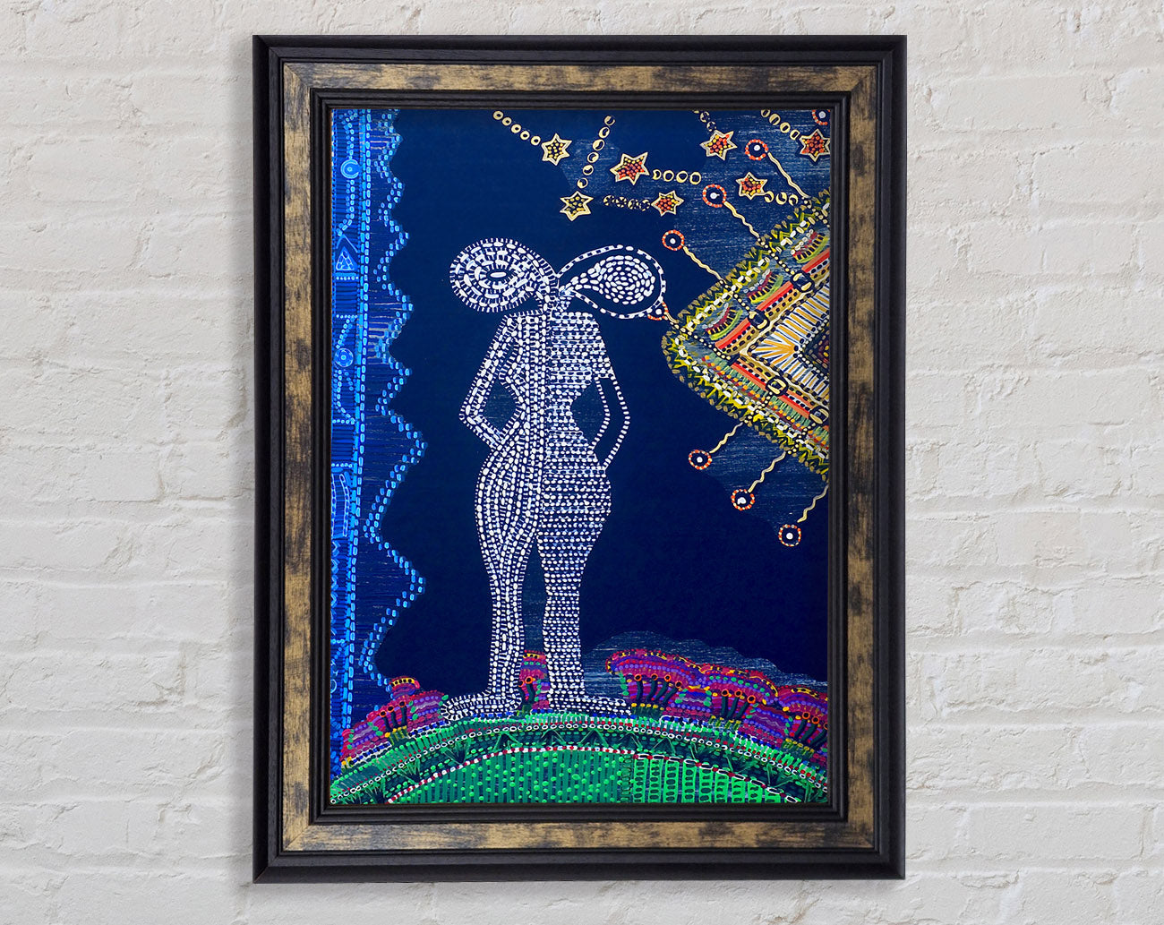 Aboriginal Twin Flame Framed Print