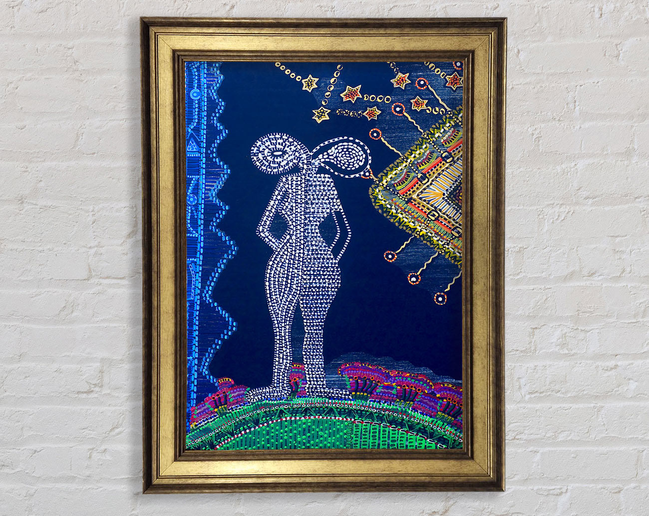 Aboriginal Twin Flame Framed Print
