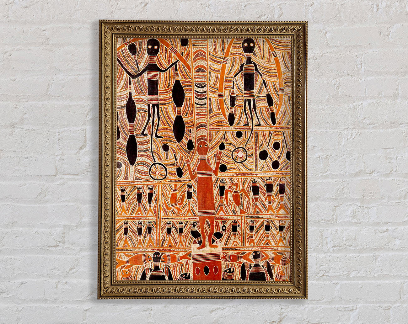 Aboriginal Marika Mathaman Framed Print
